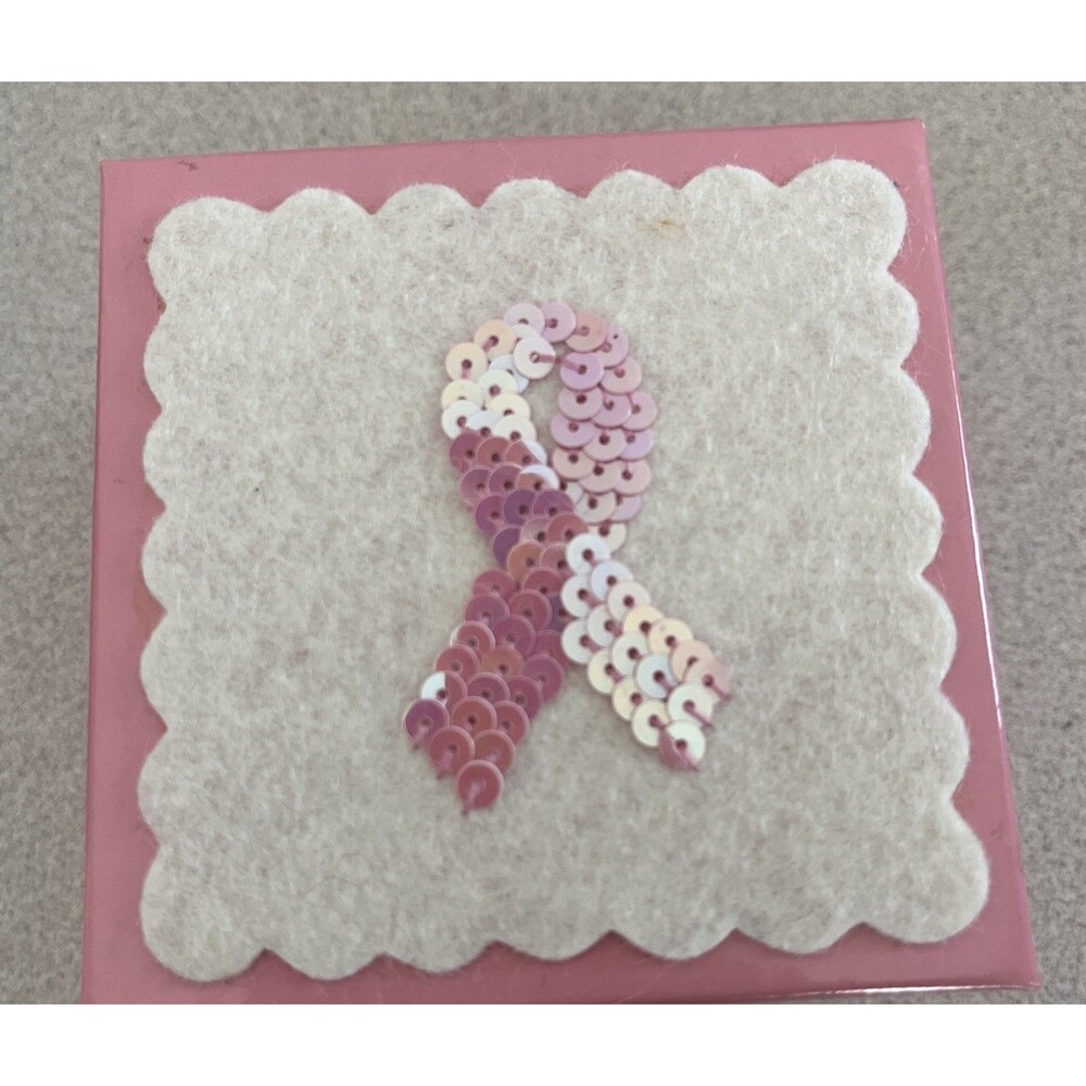 Michael Simon Breast Cancer Awareness Cardigan Sweater Ornament In Box - Picture 10 of 12